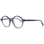 Emilio Pucci purple plastic eyeglass frames with rounded rectangular design and sleek, modern style.