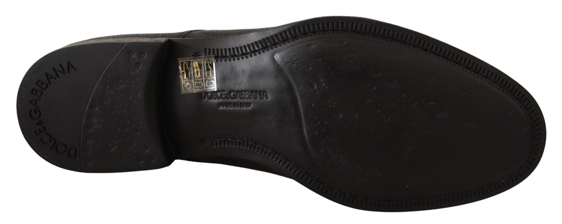 Dolce & Gabbana Black Leather Lace Up Mens Formal Derby Shoes Dolce & Gabbana