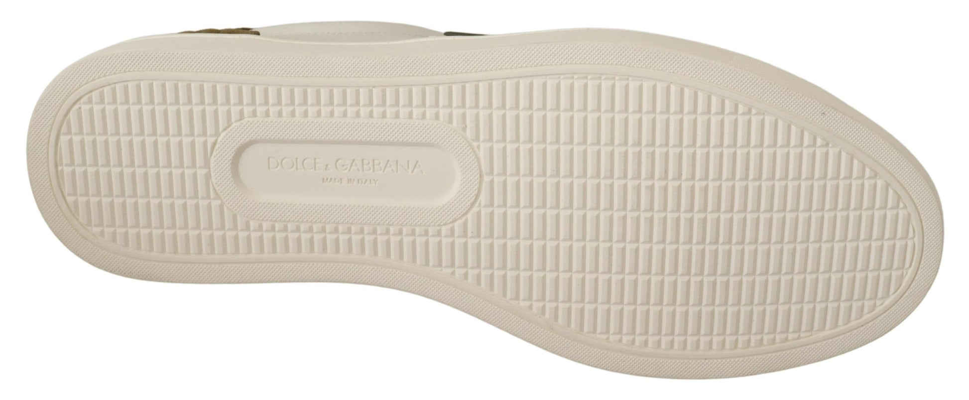 Dolce & Gabbana White Suede Leather Mens Low Tops Sneakers Dolce & Gabbana