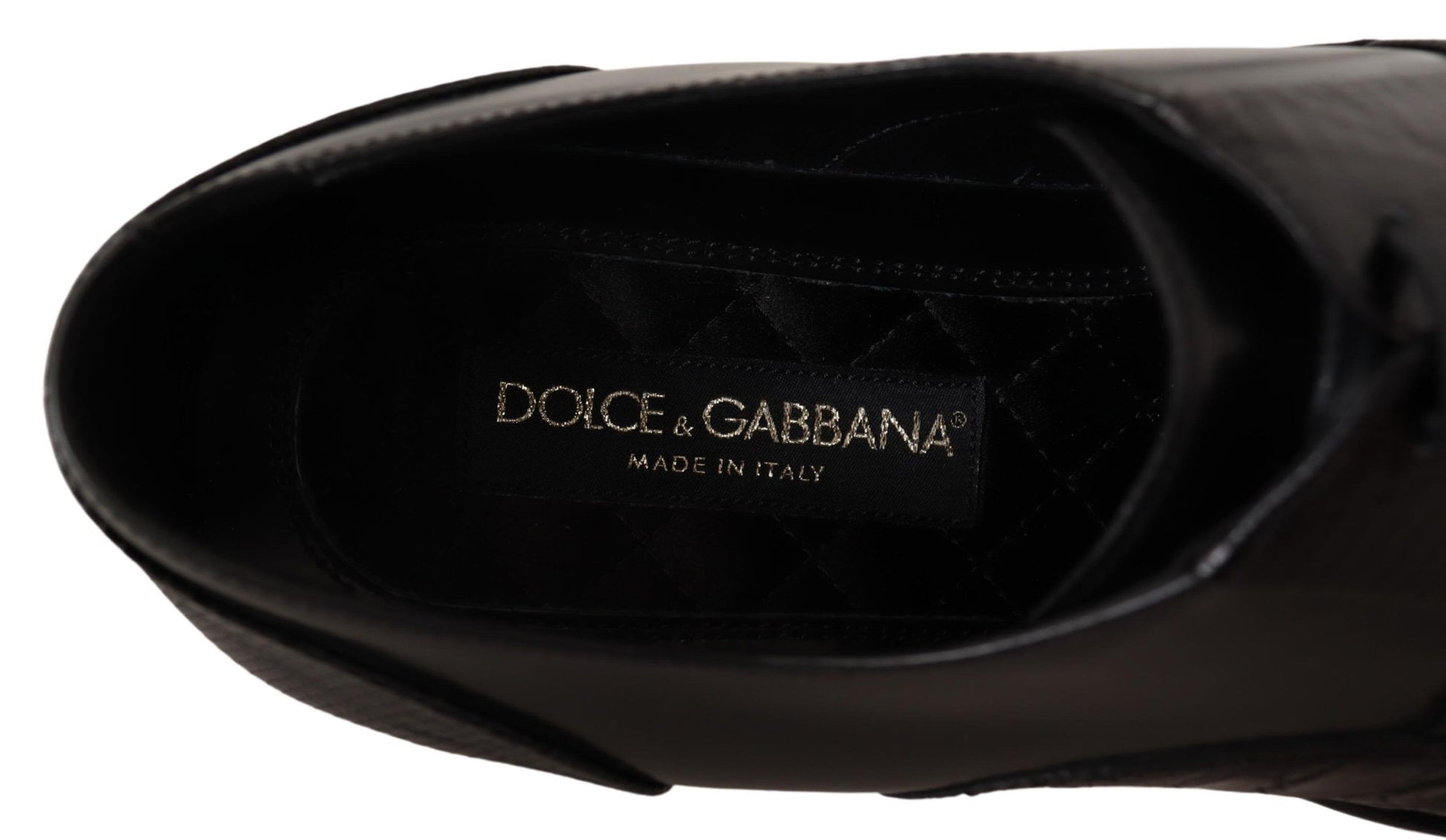 Dolce & Gabbana Black Leather Exotic Skins Formal Shoes Dolce & Gabbana
