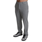 BENCIVENGA Gray Wool Checkered Dress Men Formal Trouser Pants