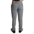 BENCIVENGA Gray Wool Checkered Dress Men Formal Trouser Pants
