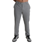 BENCIVENGA Gray Wool Checkered Dress Men Formal Trouser Pants