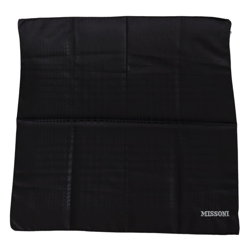 Missoni Black Wool Knit Unisex Neck Wrap Shawl Scarf