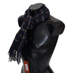 Missoni Black Checkered Unisex Neck Wrap Fringes Scarf