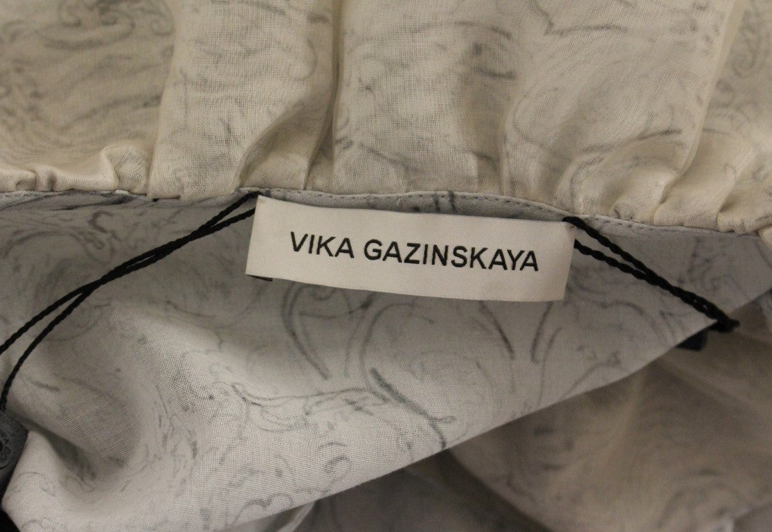 Vika Gazinskaya Blue Cotton Blouse Tunic Vika Gazinskaya