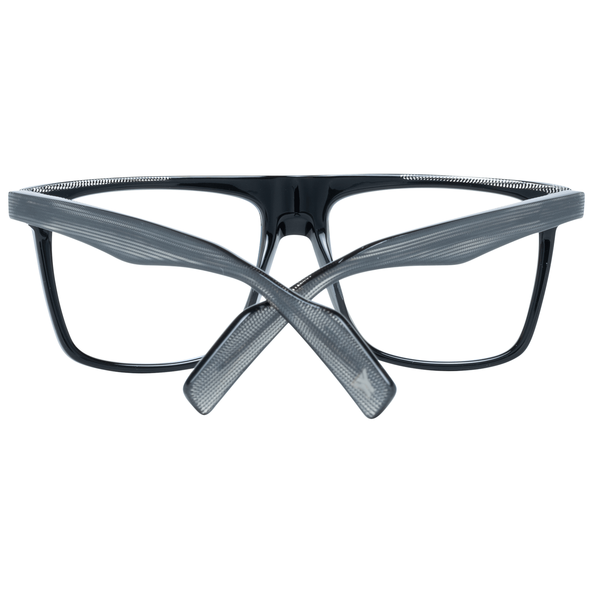 Yohji Yamamoto black plastic glasses frames with sleek design and angular shape, suitable for stylish eyewear.
