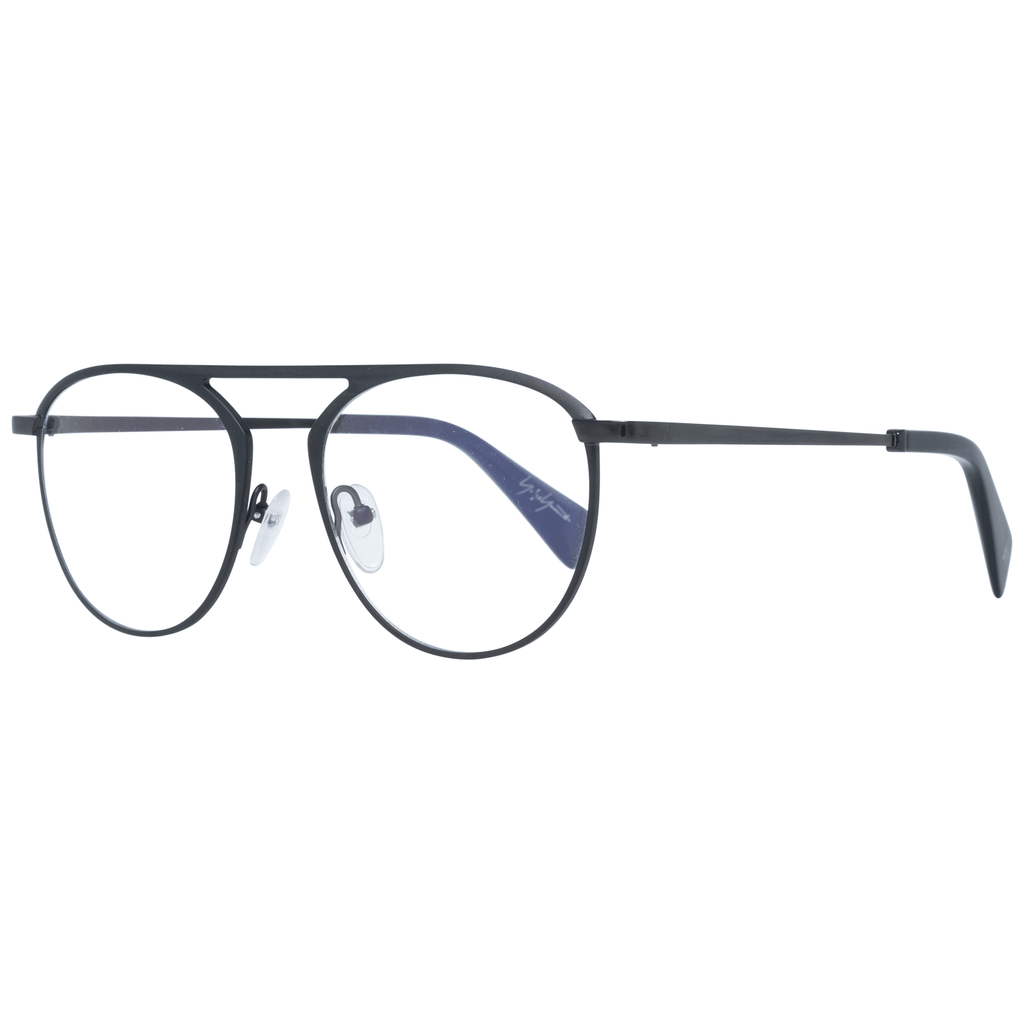 Yohji Yamamoto black plastic glasses frames with sleek design and modern style, shown on a neutral background