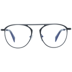 Yohji Yamamoto black plastic glasses frames with sleek, modern design and bold, minimalist style.