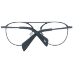 Yohji Yamamoto black plastic glasses frames with sleek, modern design and rounded shape, suitable for stylish eyewear.