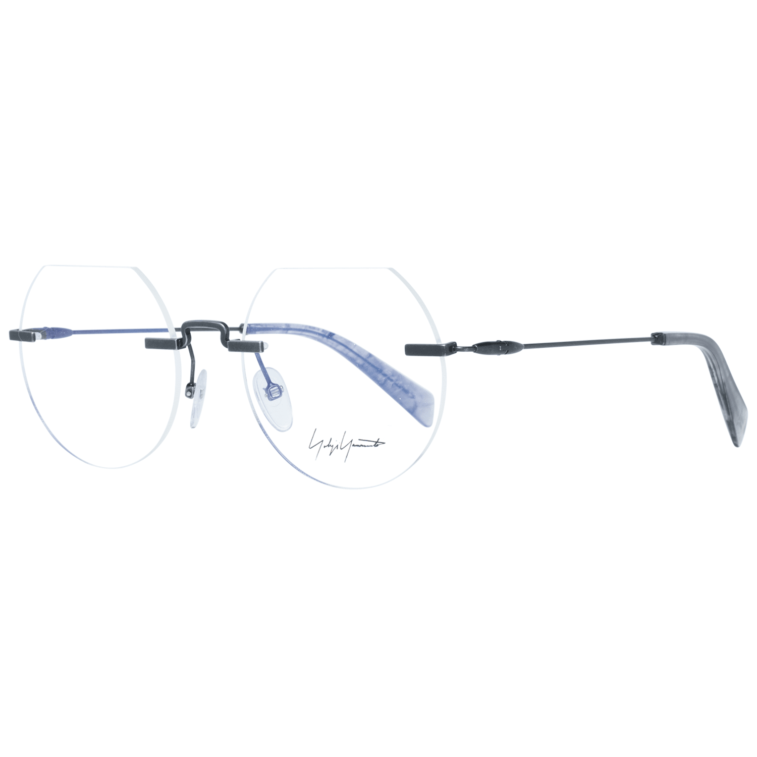 Yohji Yamamoto Gray Metal Glasses Frames