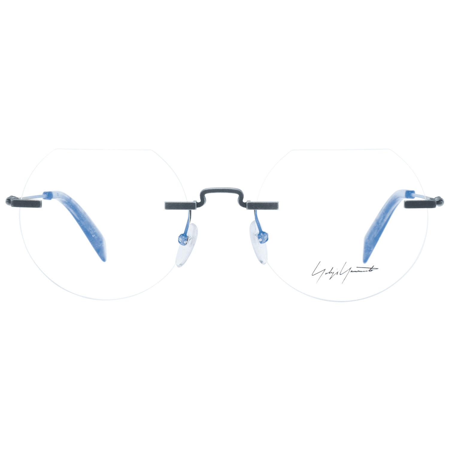 Yohji Yamamoto Gray Metal Glasses Frames