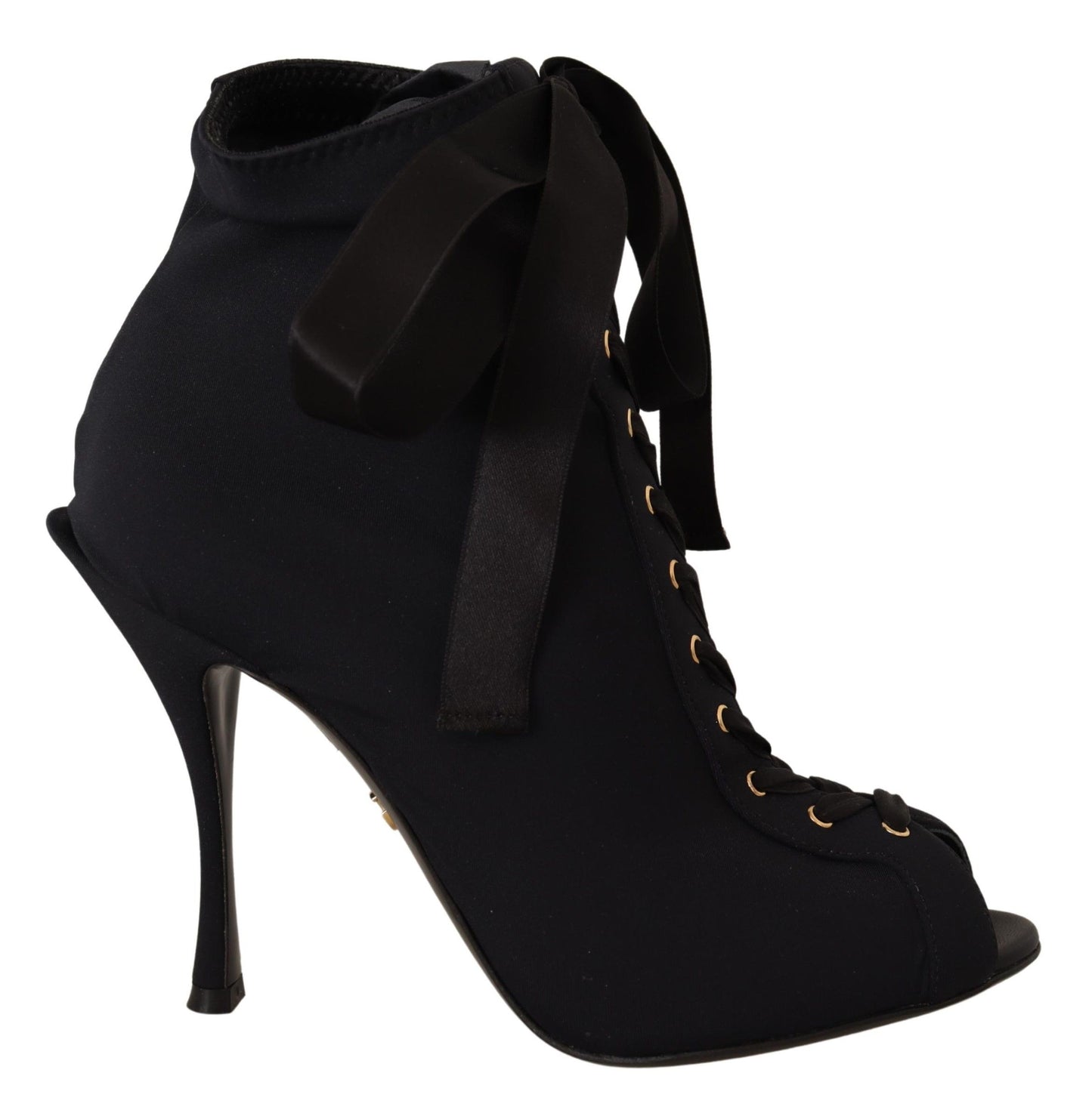 Dolce & Gabbana Black Stretch Short Ankle Boots Shoes Dolce & Gabbana