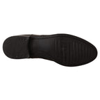 Dolce & Gabbana Black Leather Ankle High Flat Boots Shoes
