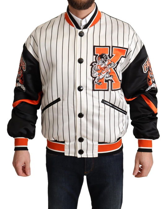 Dolce & Gabbana Multicolor Bomber King Logo #DGMILLENNIALS Jacket Dolce & Gabbana