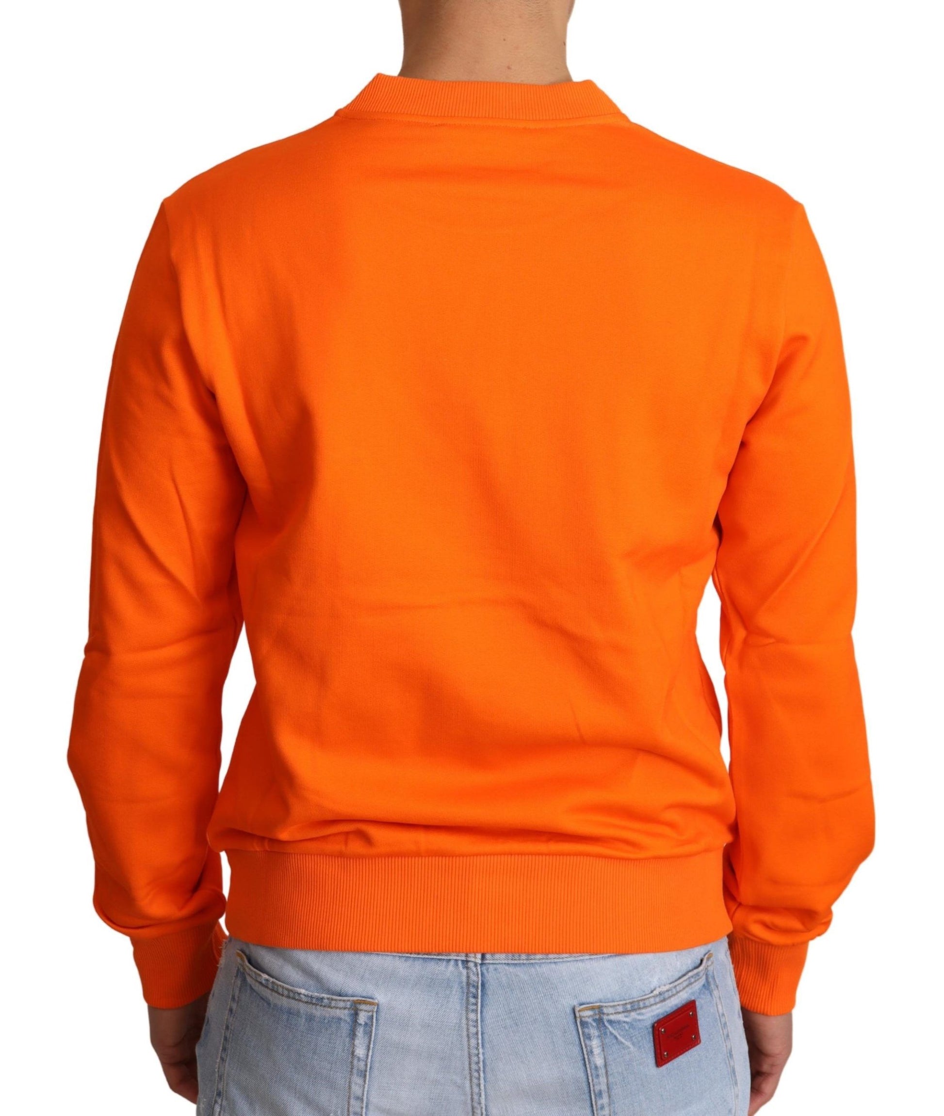 Dolce & Gabbana Orange King Ceasar Cotton Pullover Sweater Dolce & Gabbana