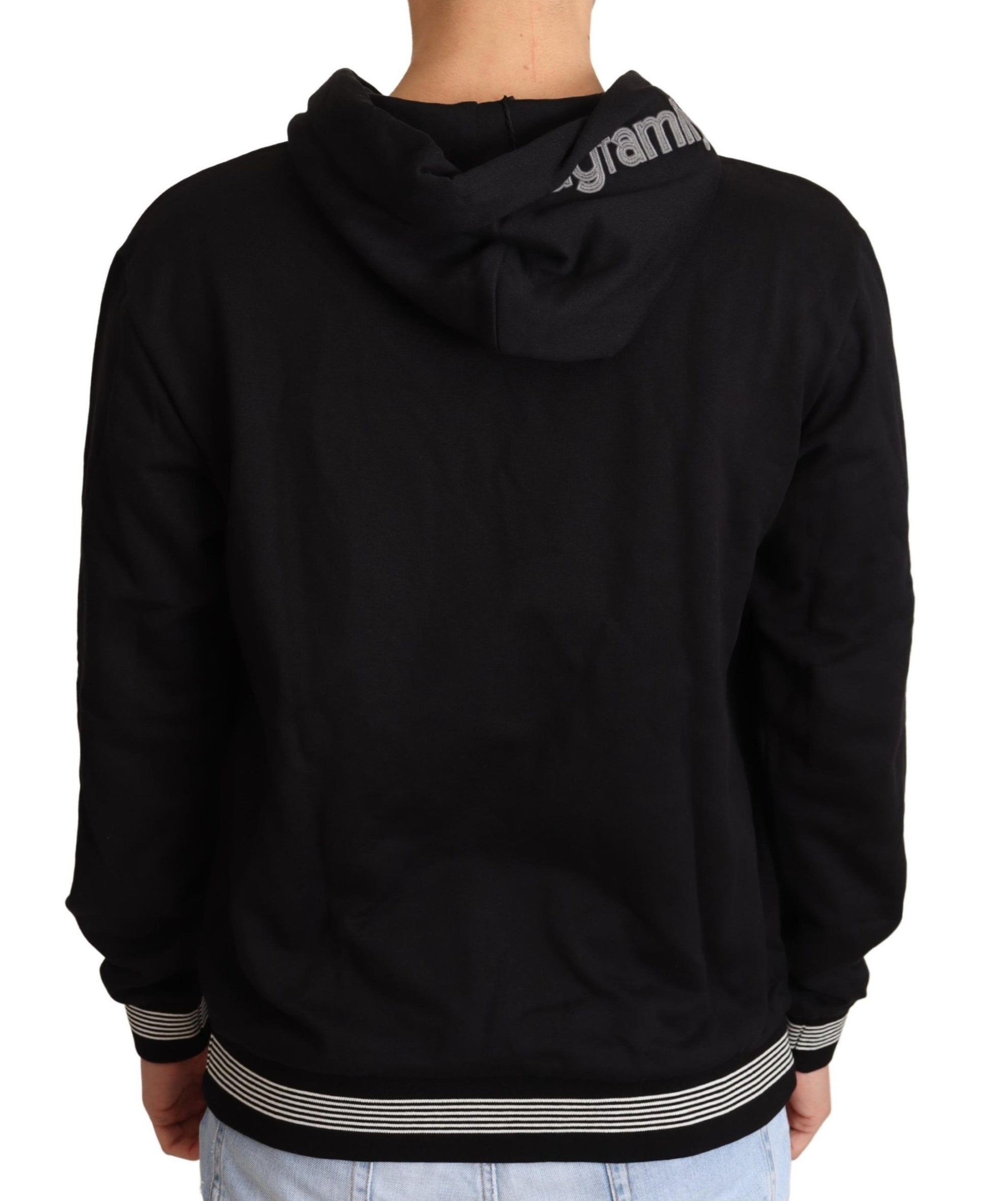 Dolce & Gabbana Black Cotton Hooded #dgfamily Sweater Dolce & Gabbana