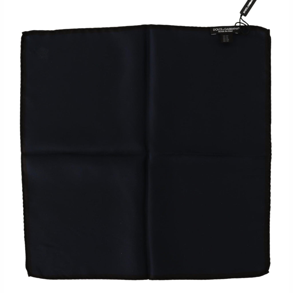 Dolce & Gabbana Black Square Handkerchief 100% Silk Scarf