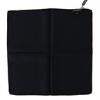 Dolce & Gabbana Black Square Handkerchief 100% Silk Scarf