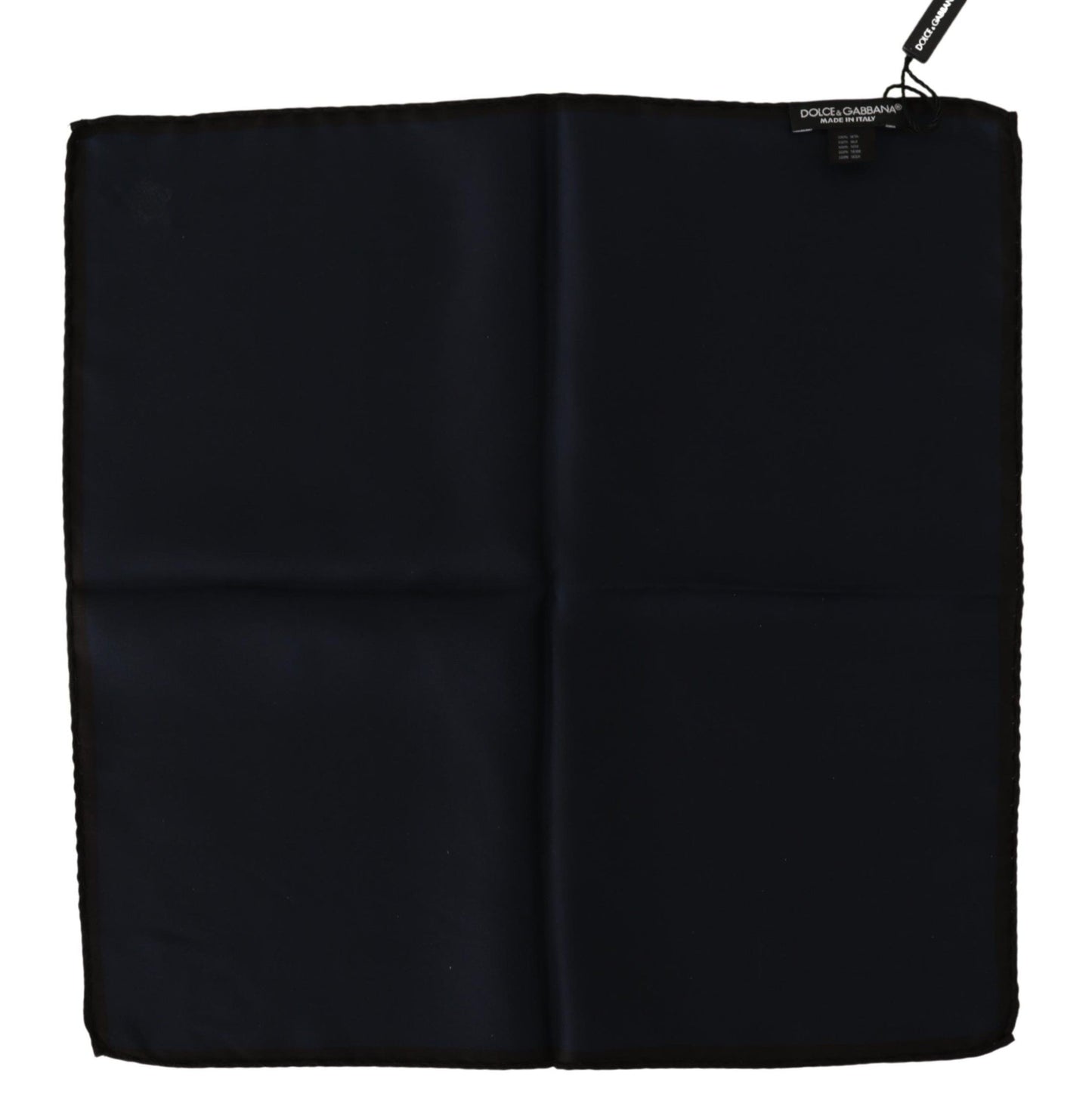 Dolce & Gabbana Black Square Handkerchief 100% Silk Scarf Dolce & Gabbana