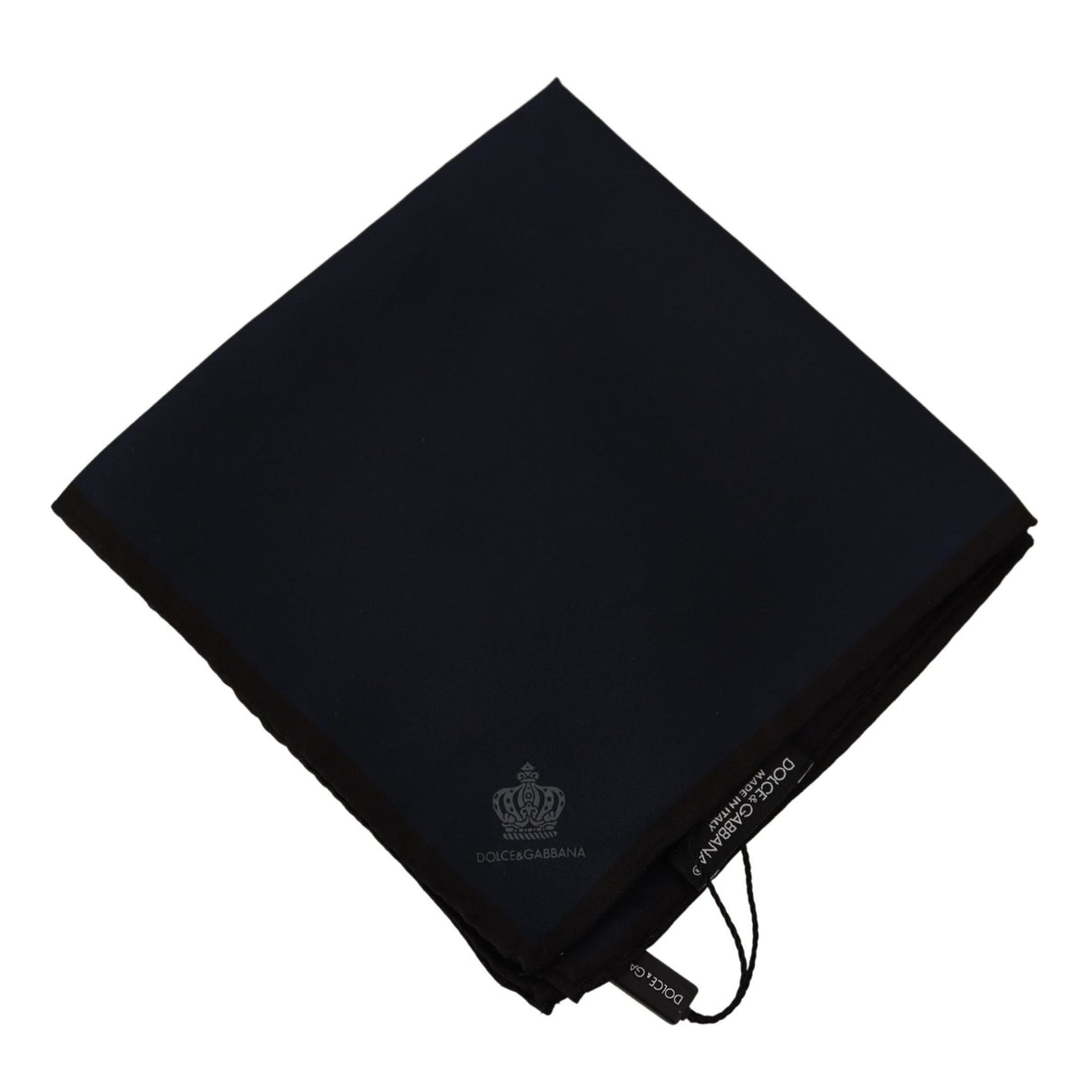 Dolce & Gabbana Black Square Handkerchief 100% Silk Scarf