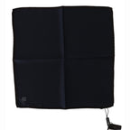 Dolce & Gabbana Black Square Handkerchief 100% Silk Scarf