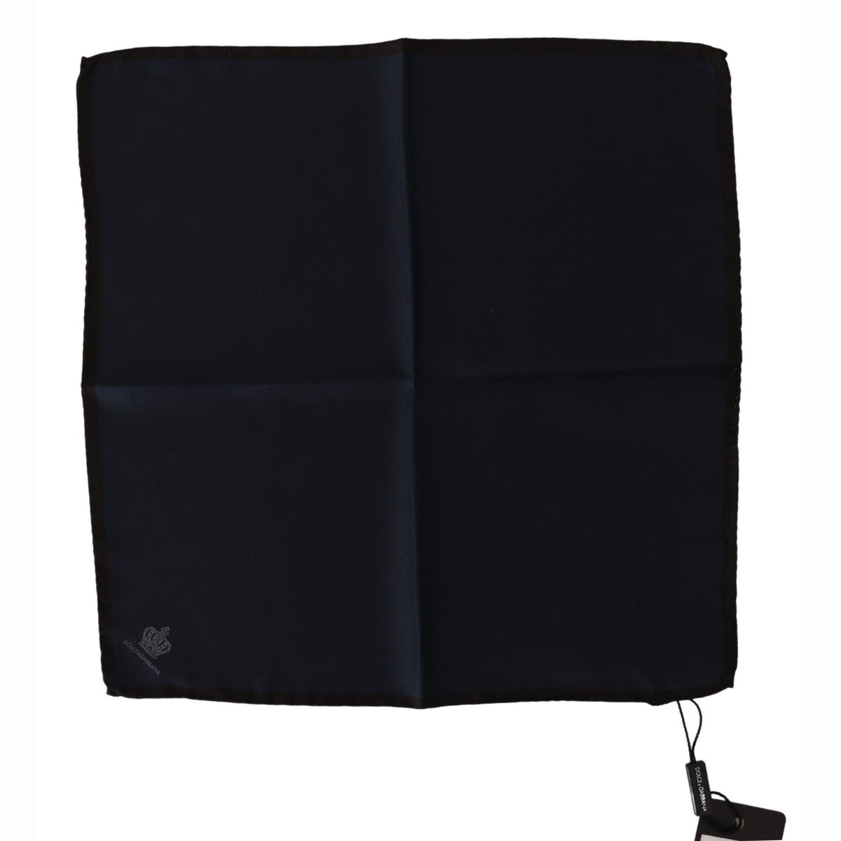 Dolce & Gabbana Black Square Handkerchief 100% Silk Scarf