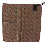 Dolce & Gabbana Brown Carrots Print Silk Handkerchief