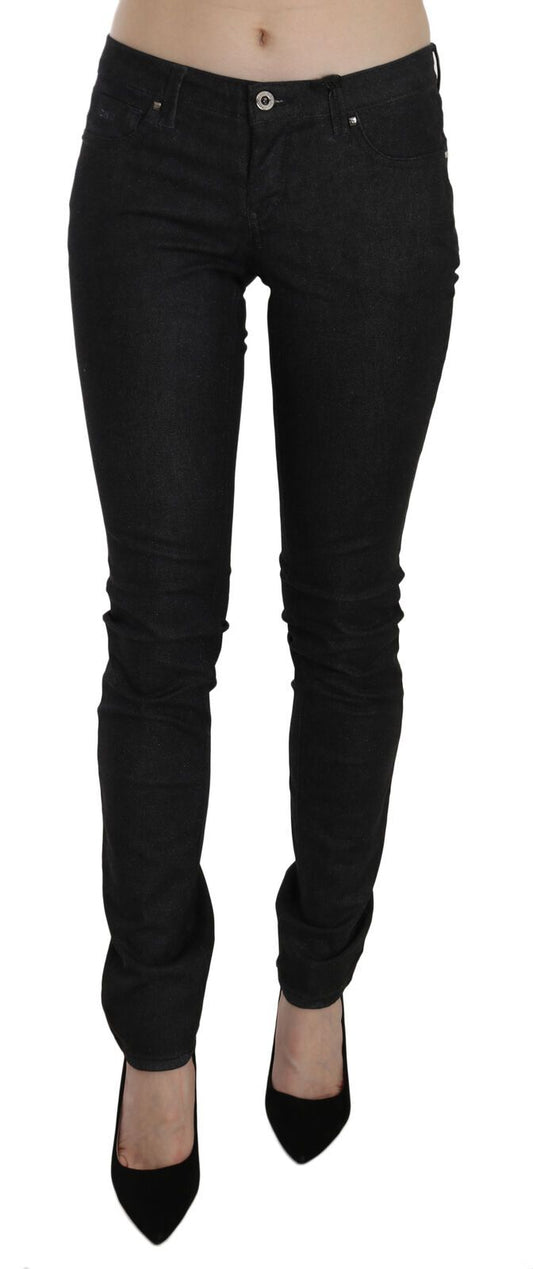 Costume National Black Low Waist Skinny Casual Denim Jeans Costume National