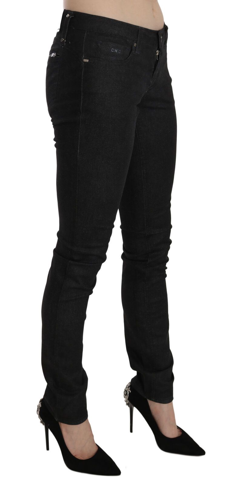 Costume National Black Low Waist Skinny Casual Denim Jeans Costume National