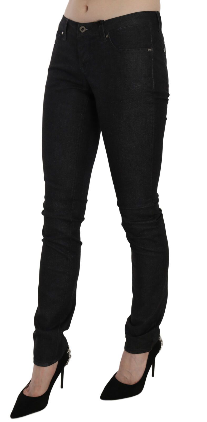 Costume National Black Low Waist Skinny Casual Denim Jeans Costume National