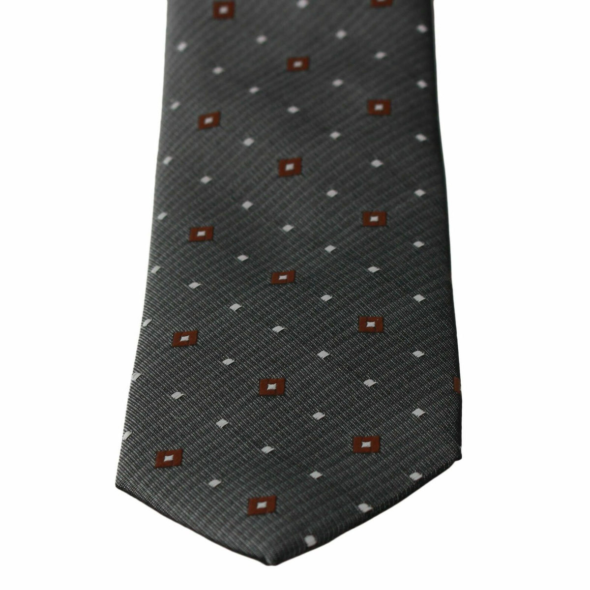 Dolce & Gabbana Gray Patterned Classic Mens Slim Necktie
