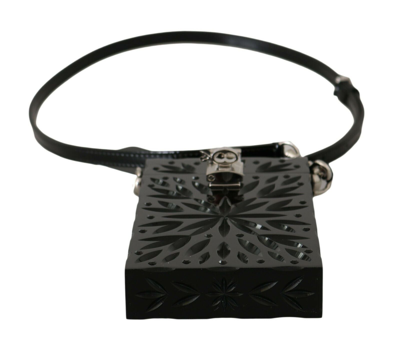 Dolce & Gabbana Black Crystal Plexiglass Cross Cigarette Case Holder Dolce & Gabbana