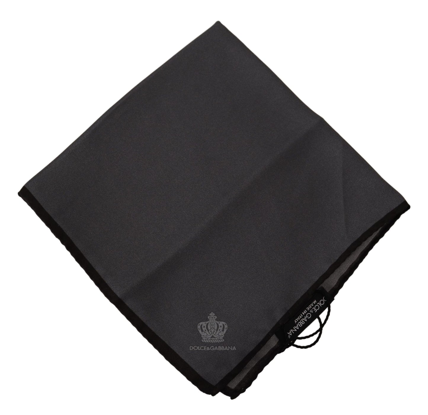 Dolce & Gabbana Gray 100% Silk Square Handkerchief Gray 100% Silk Square Handkerchief Dolce & Gabbana