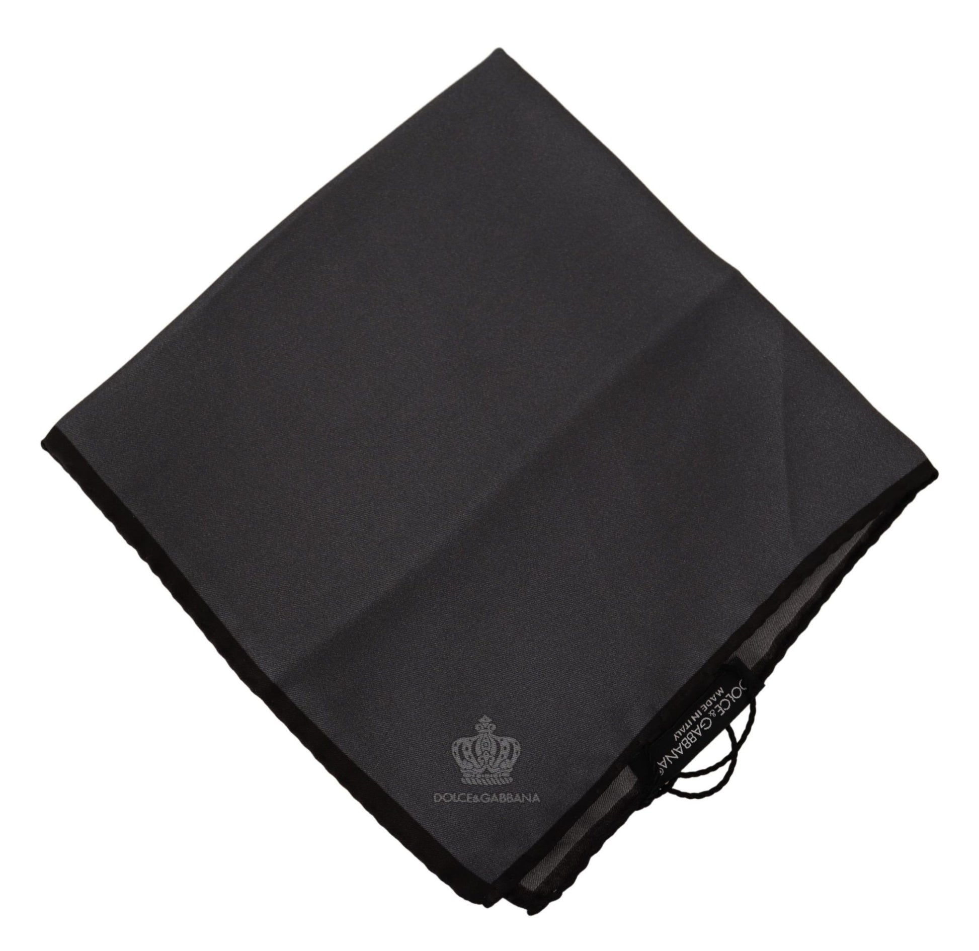 Dolce & Gabbana Gray 100% Silk Square Handkerchief Gray 100% Silk Square Handkerchief Dolce & Gabbana