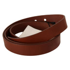 Costume National Brown Leather Silver Fastening Belt