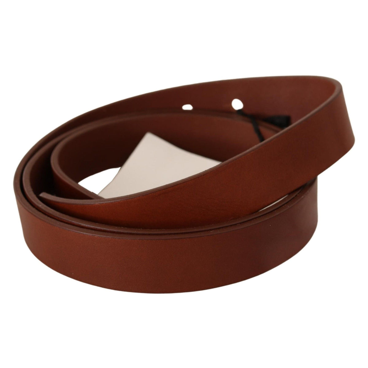 Costume National Brown Leather Silver Fastening Belt