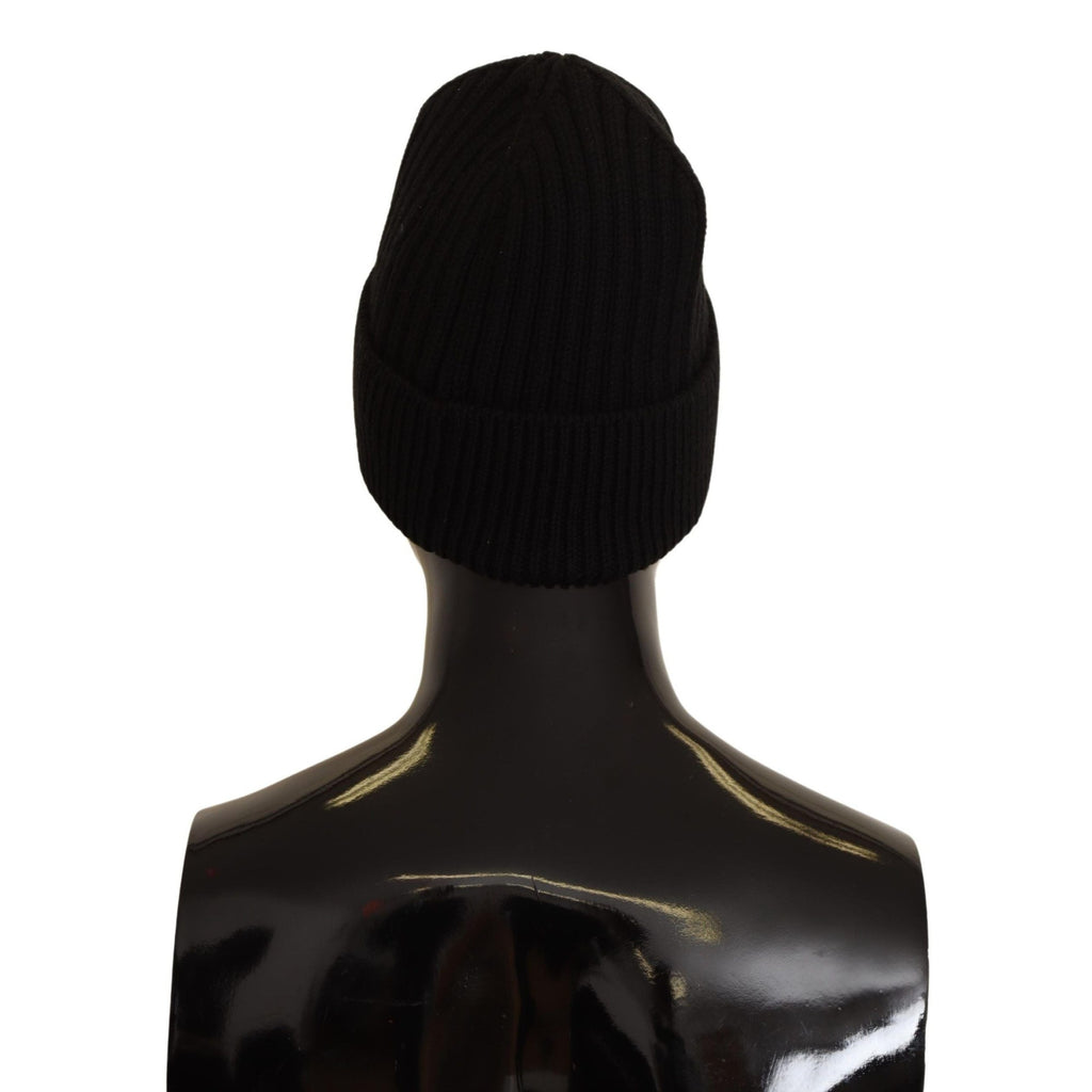 Dolce & Gabbana Black Wool Knit Women Winter Hat