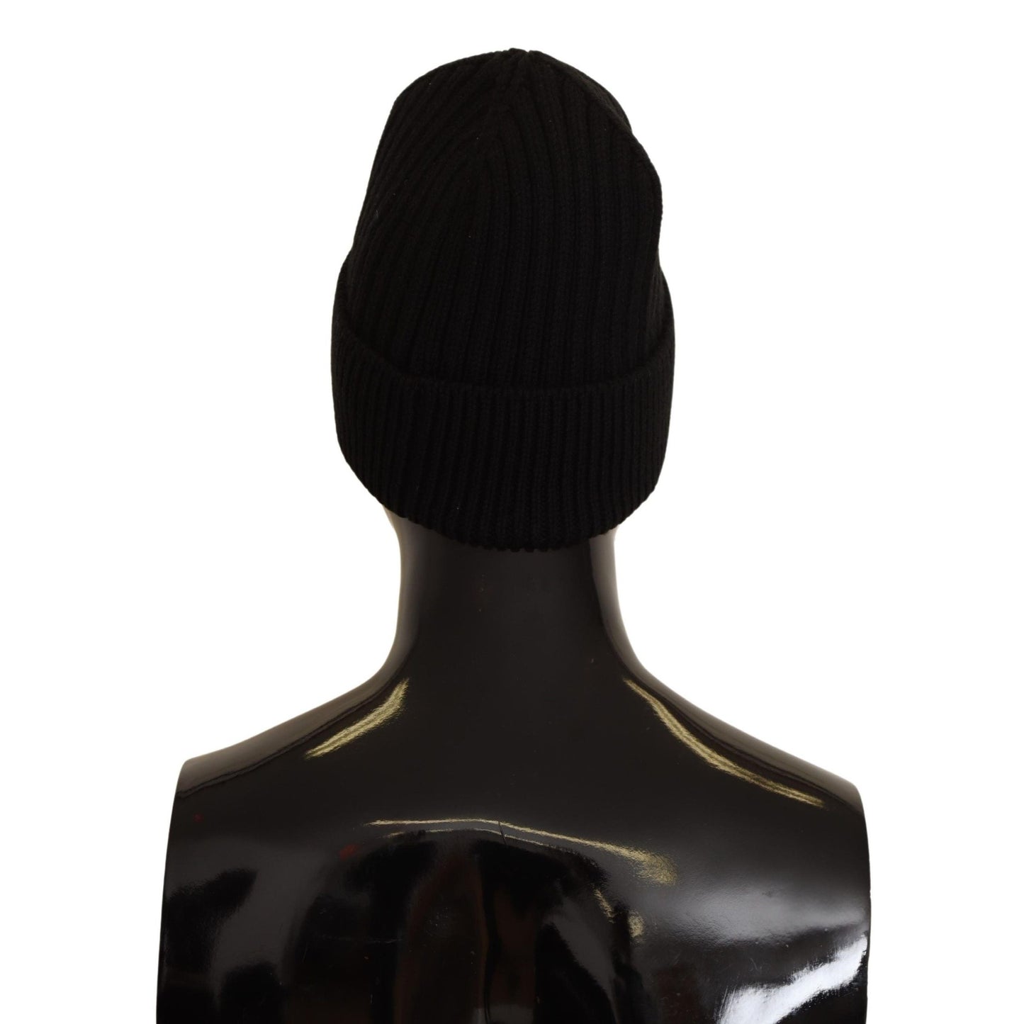 Dolce & Gabbana Black Wool Knit Women Winter Hat Dolce & Gabbana