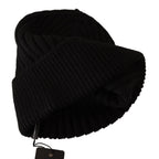 Dolce & Gabbana Black Wool Knit Women Winter Hat
