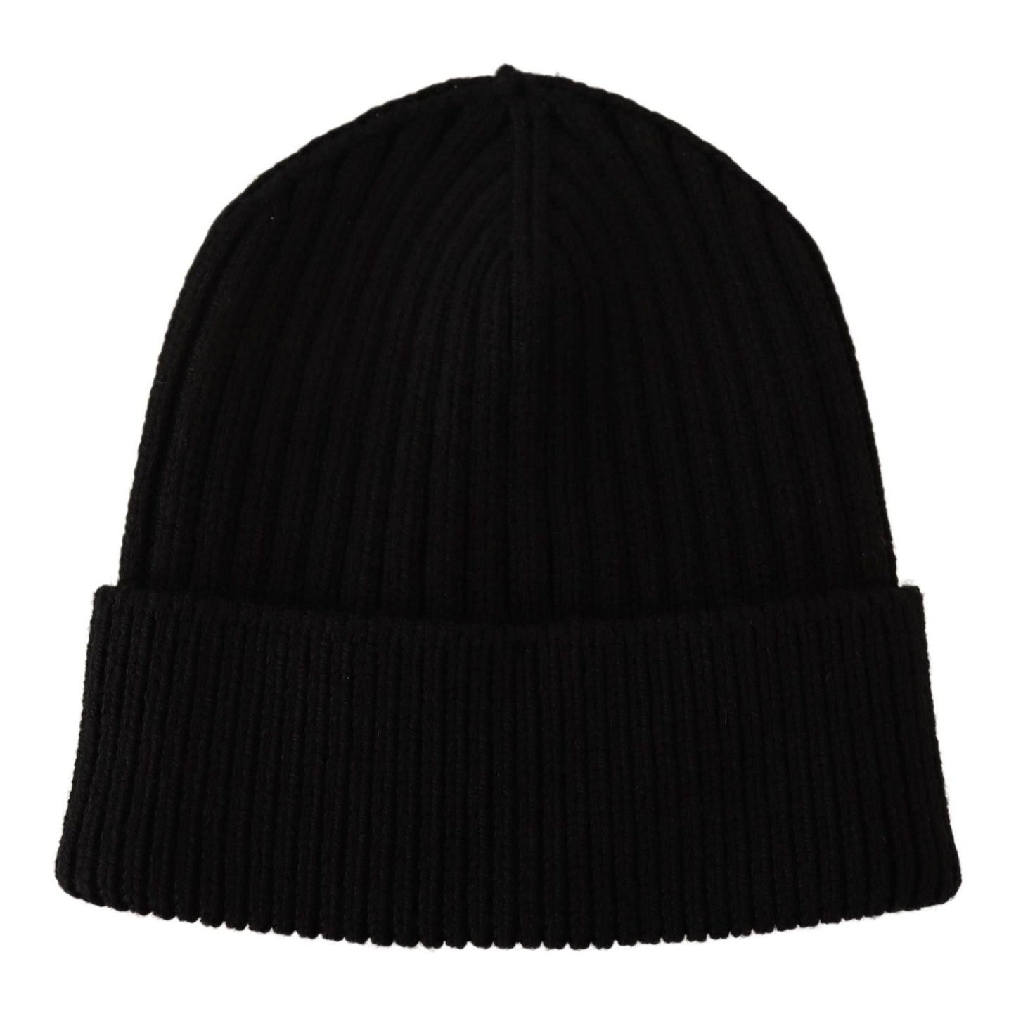 Dolce & Gabbana Black Wool Knit Women Winter Hat Dolce & Gabbana