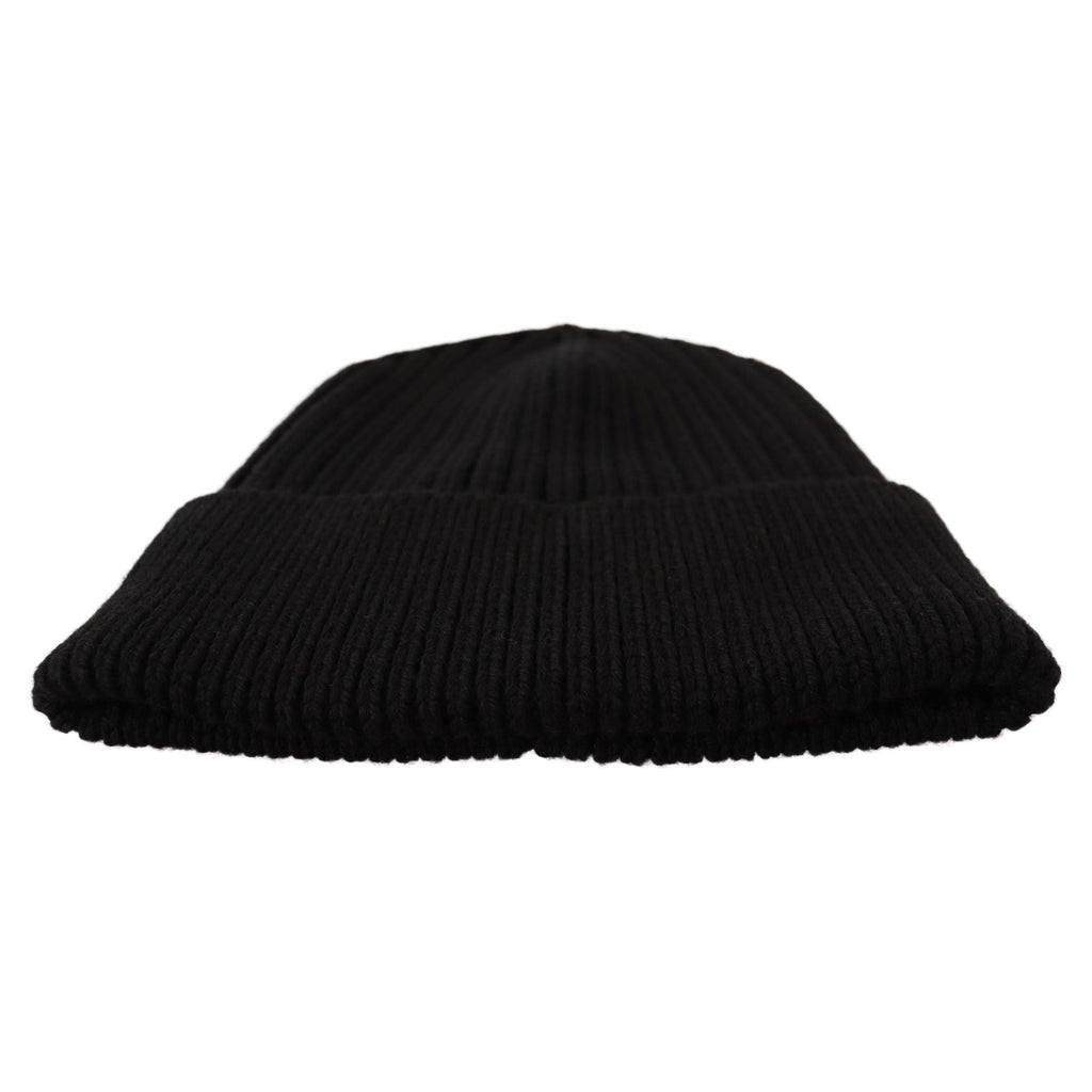 Dolce & Gabbana Black Wool Knit Women Winter Hat