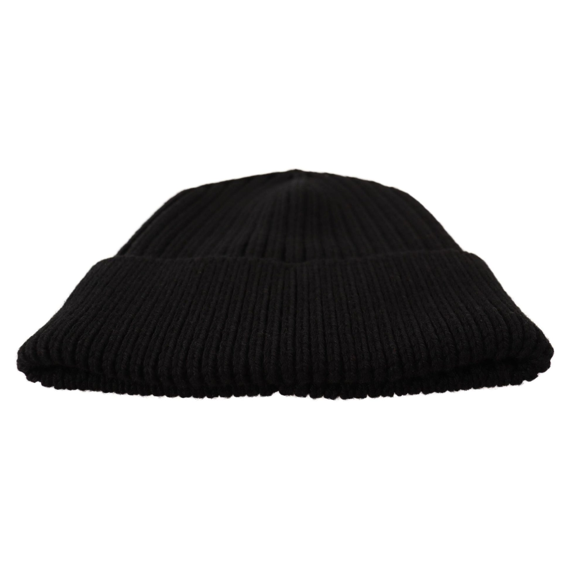 Dolce & Gabbana Black Wool Knit Women Winter Hat Dolce & Gabbana