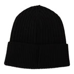 Dolce & Gabbana Black Wool Knit Women Winter Hat