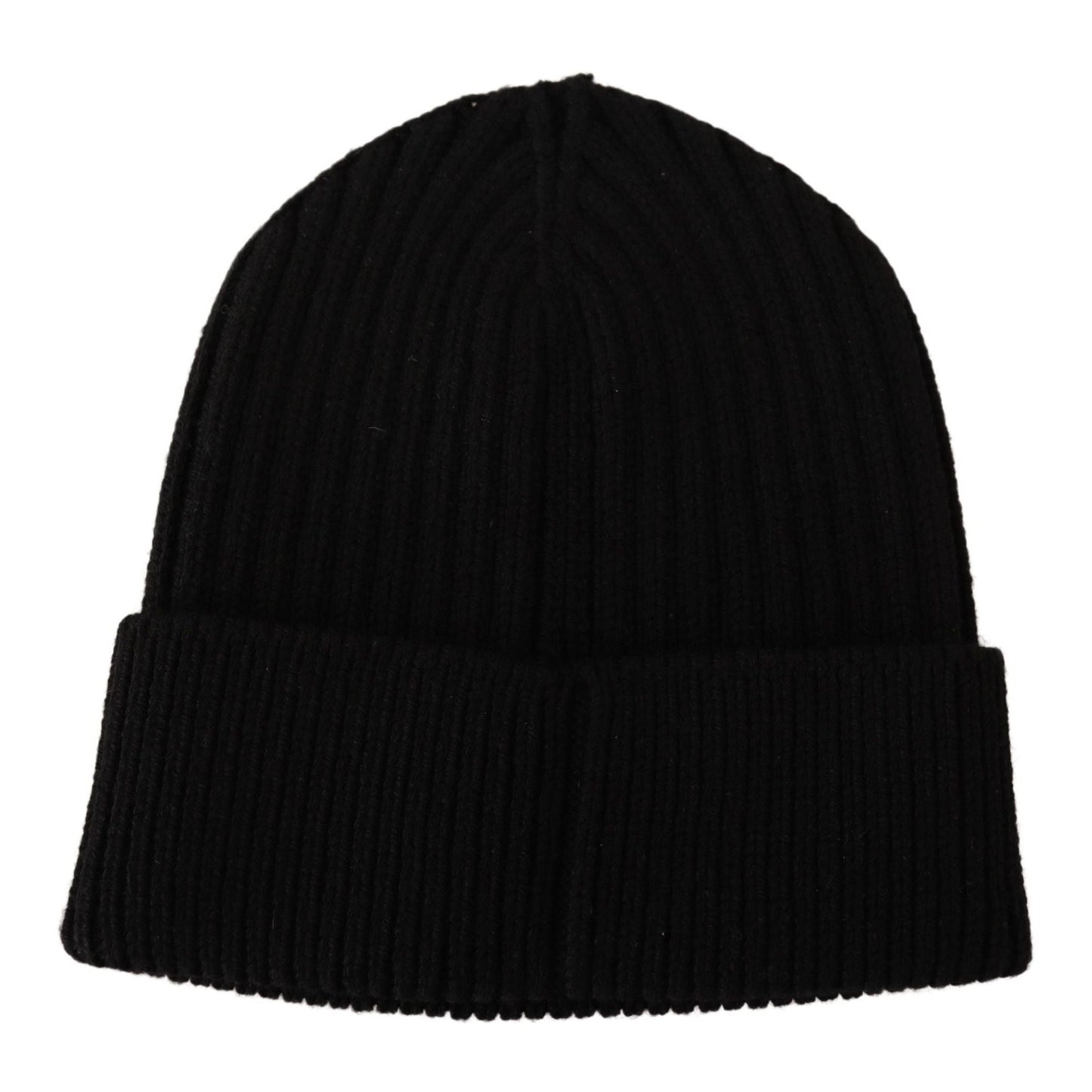 Dolce & Gabbana Black Wool Knit Women Winter Hat Dolce & Gabbana