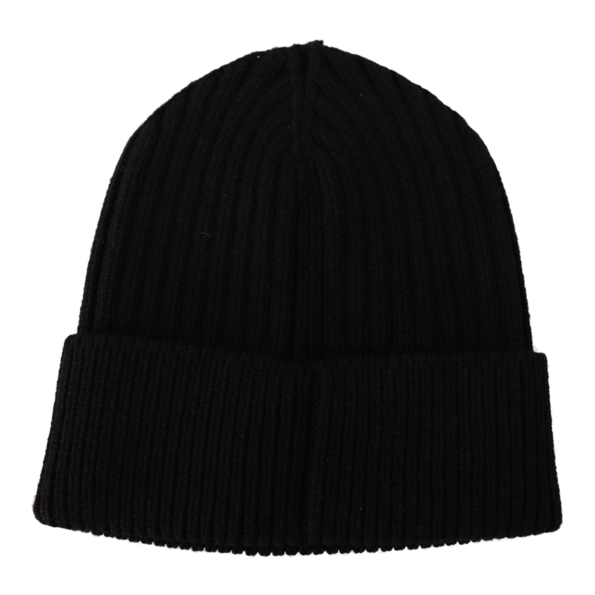 Dolce & Gabbana Black Wool Knit Women Winter Hat Dolce & Gabbana