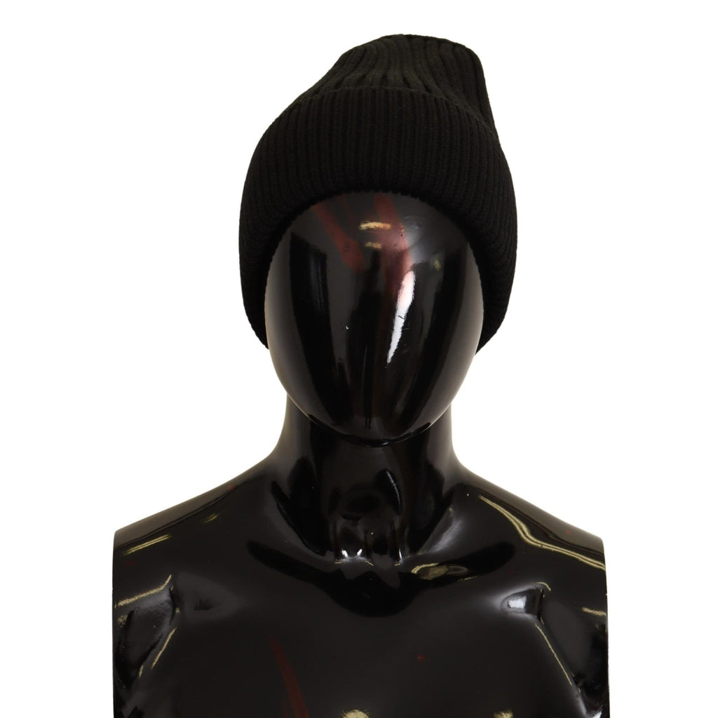 Dolce & Gabbana Black Wool Knit Women Winter Hat