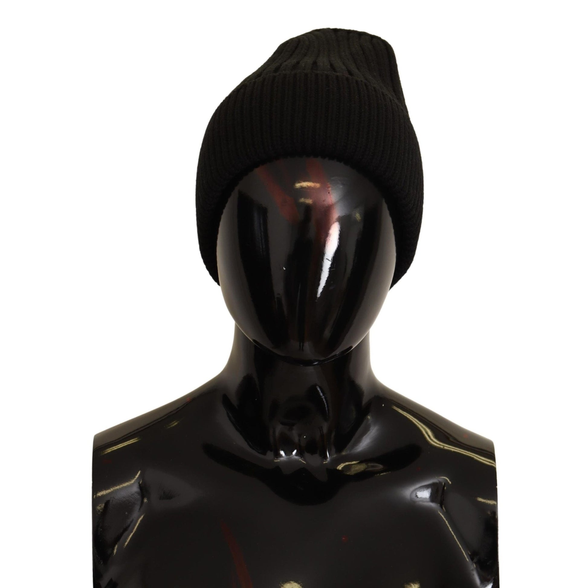 Dolce & Gabbana Black Wool Knit Women Winter Hat Dolce & Gabbana