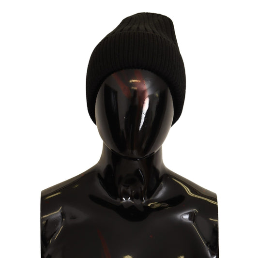 Dolce & Gabbana Black Wool Knit Women Winter Hat Dolce & Gabbana