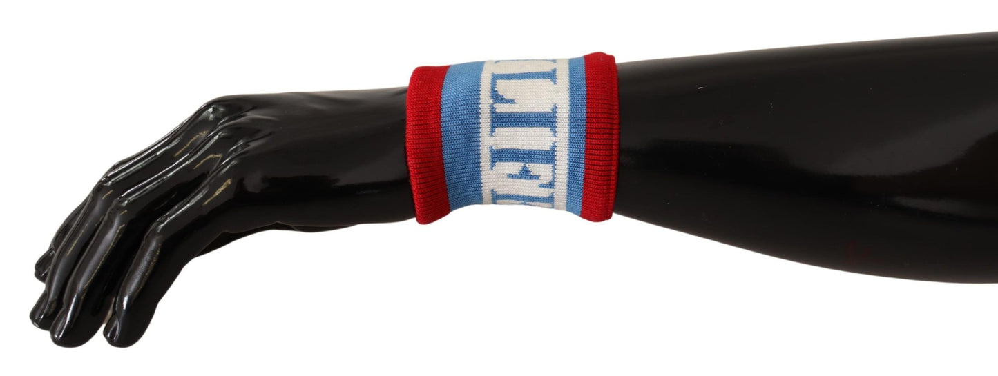 Dolce & Gabbana Multicolor King Of My Life Cashmere Wristband Dolce & Gabbana